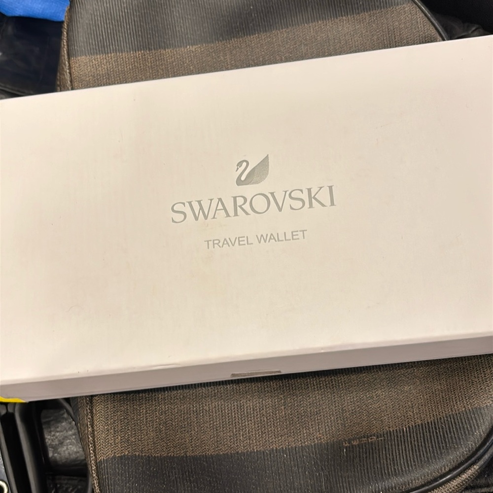 Swarovski white crystal wallet BRand new in box. All crystals in tact’s